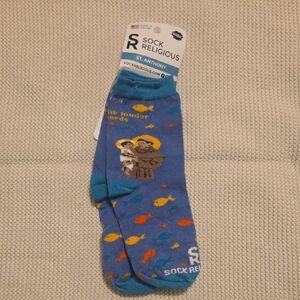 Sock Religious St. Anthony Blue Socks